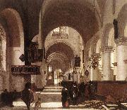 Emanuel de Witte Interior of a Protestant Gothic Church Germany oil painting artist